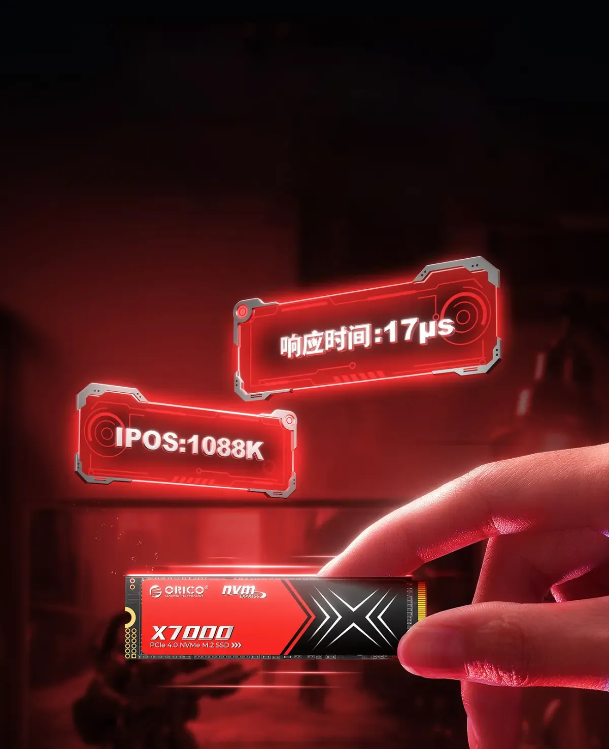 Orico X7000 4TB NVMe SSD PCIe Gen4 M.2 2280 | Evetech