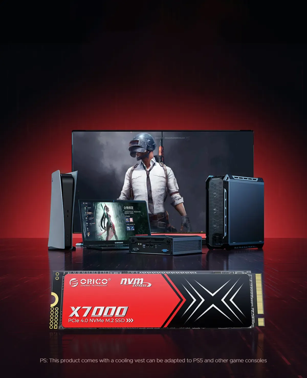 Orico X7000 4TB NVMe SSD PCIe Gen4 M.2 2280 | Evetech