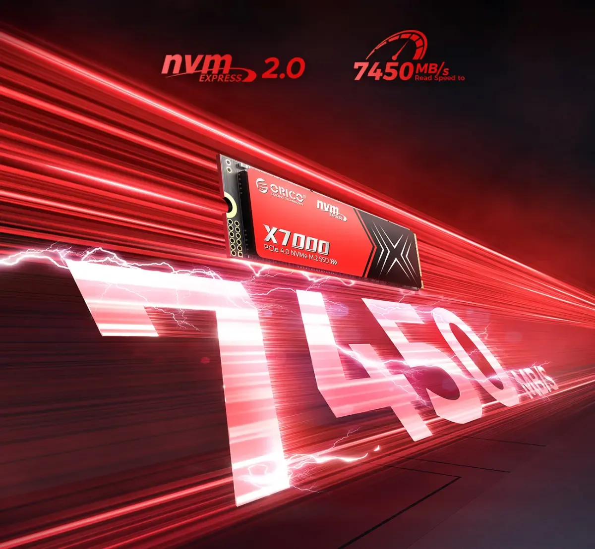 Orico X7000 2TB NVMe SSD PCIe Gen4 M.2 2280 | Evetech