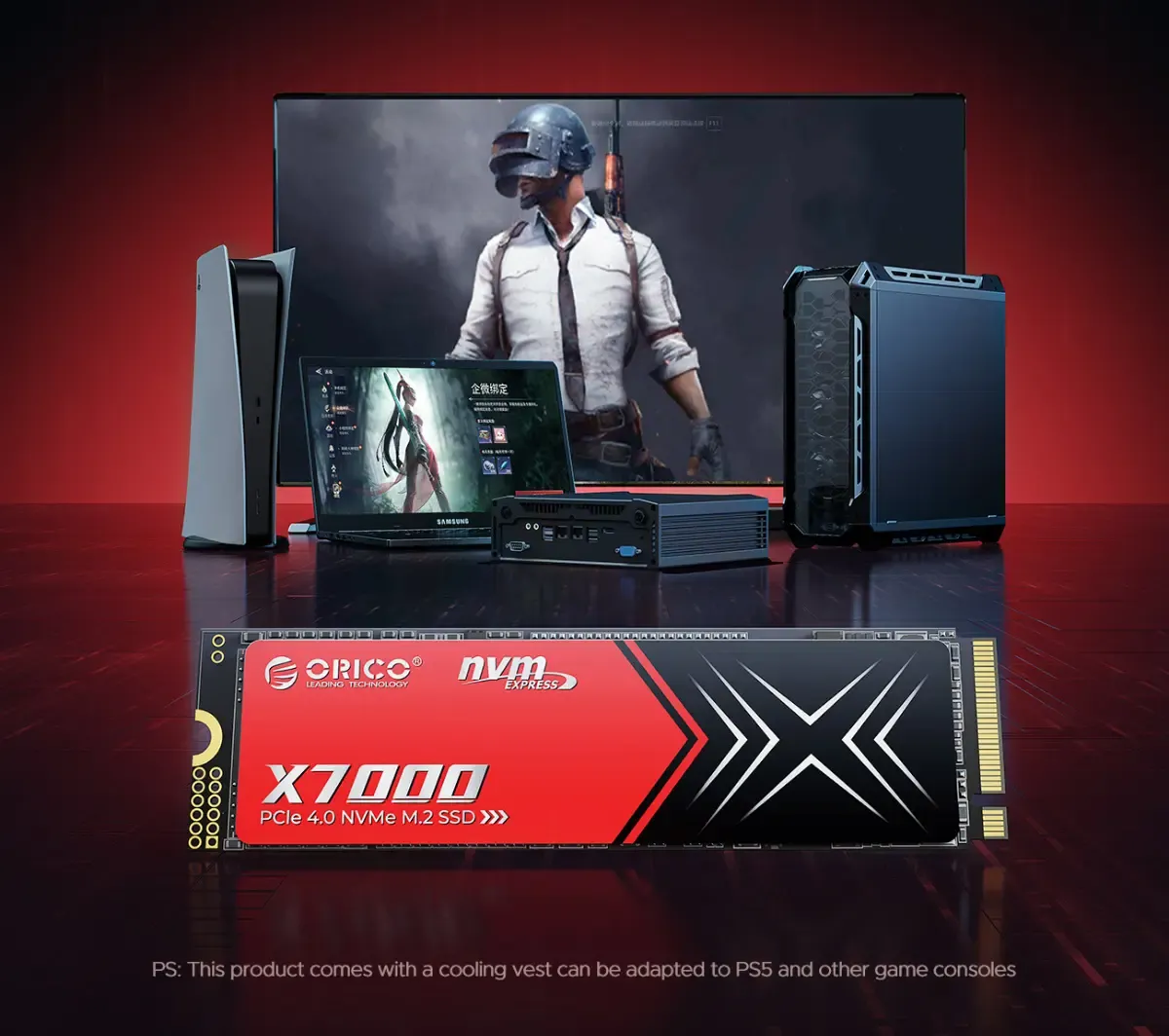 Orico X7000 4TB NVMe SSD PCIe Gen4 M.2 2280 | Evetech