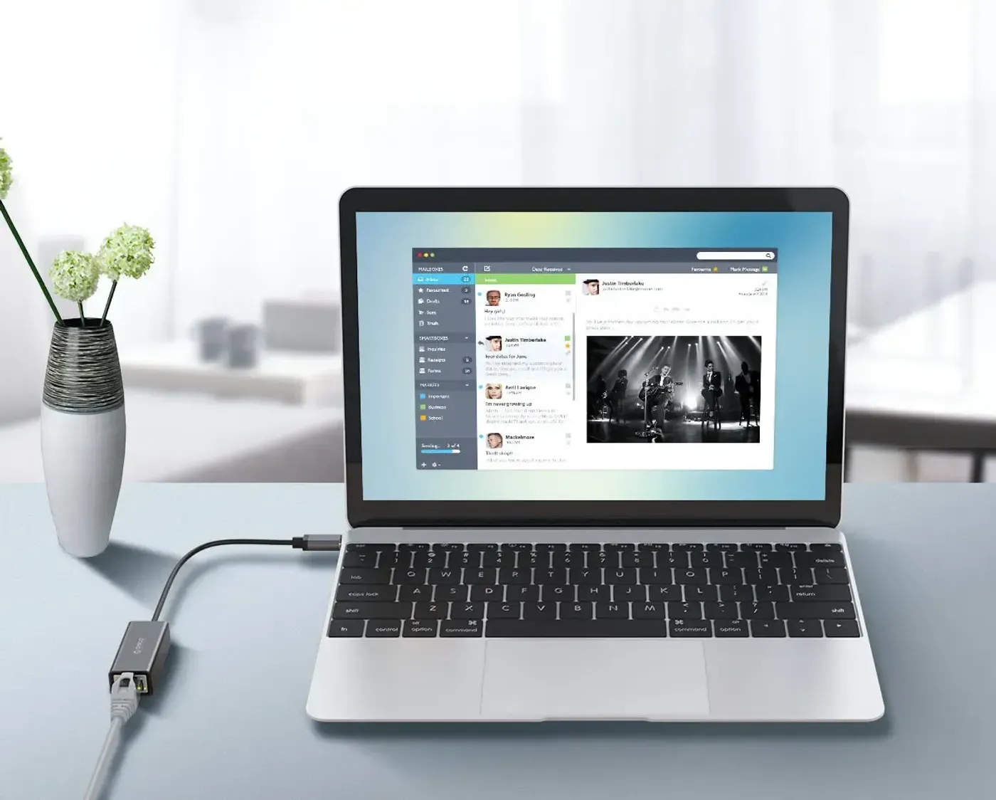 Orico XC-R45 providing stable internet to MacBook
