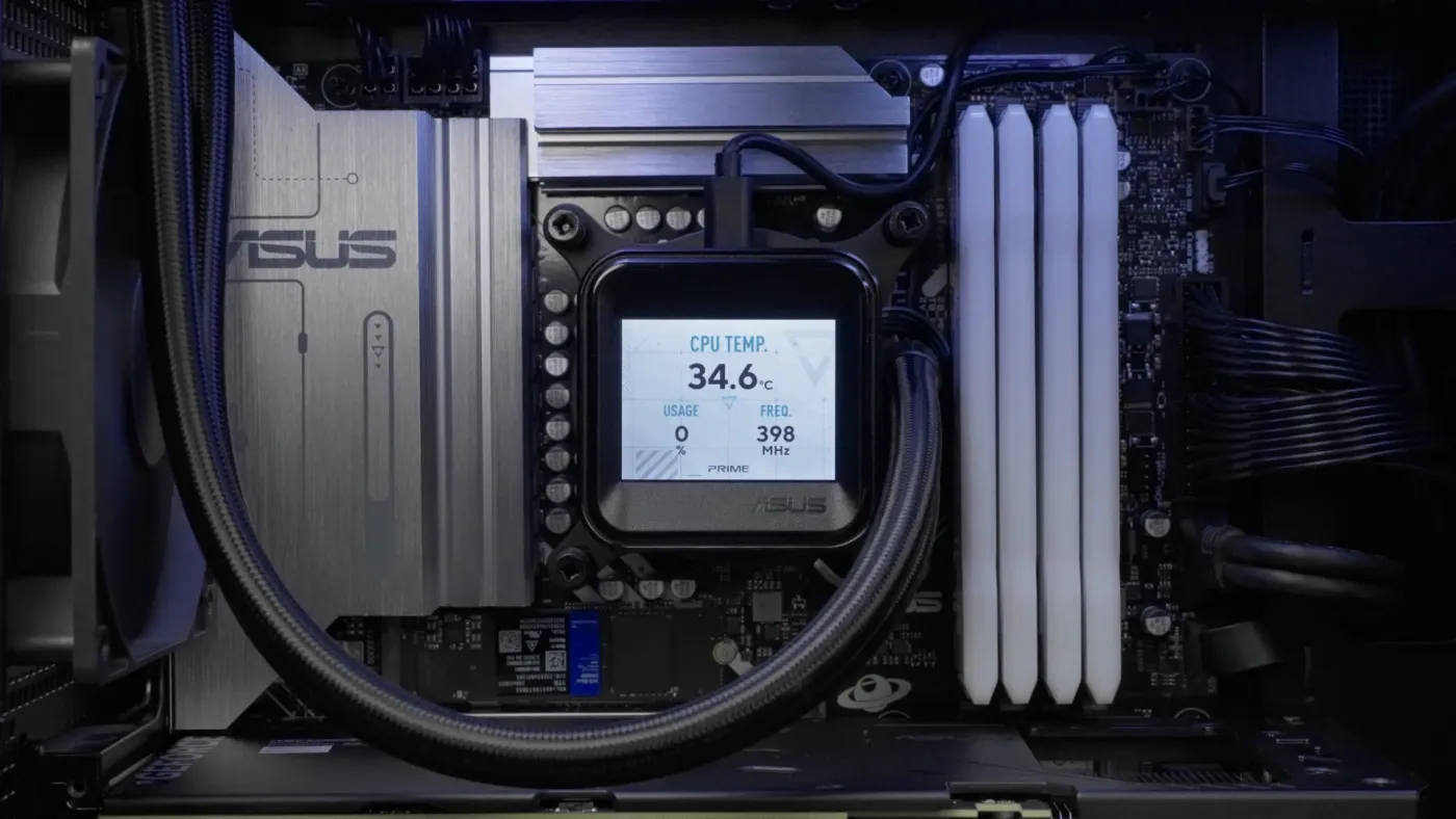 Prime LC 360 ARGB LCD overview video poster showing cooler design