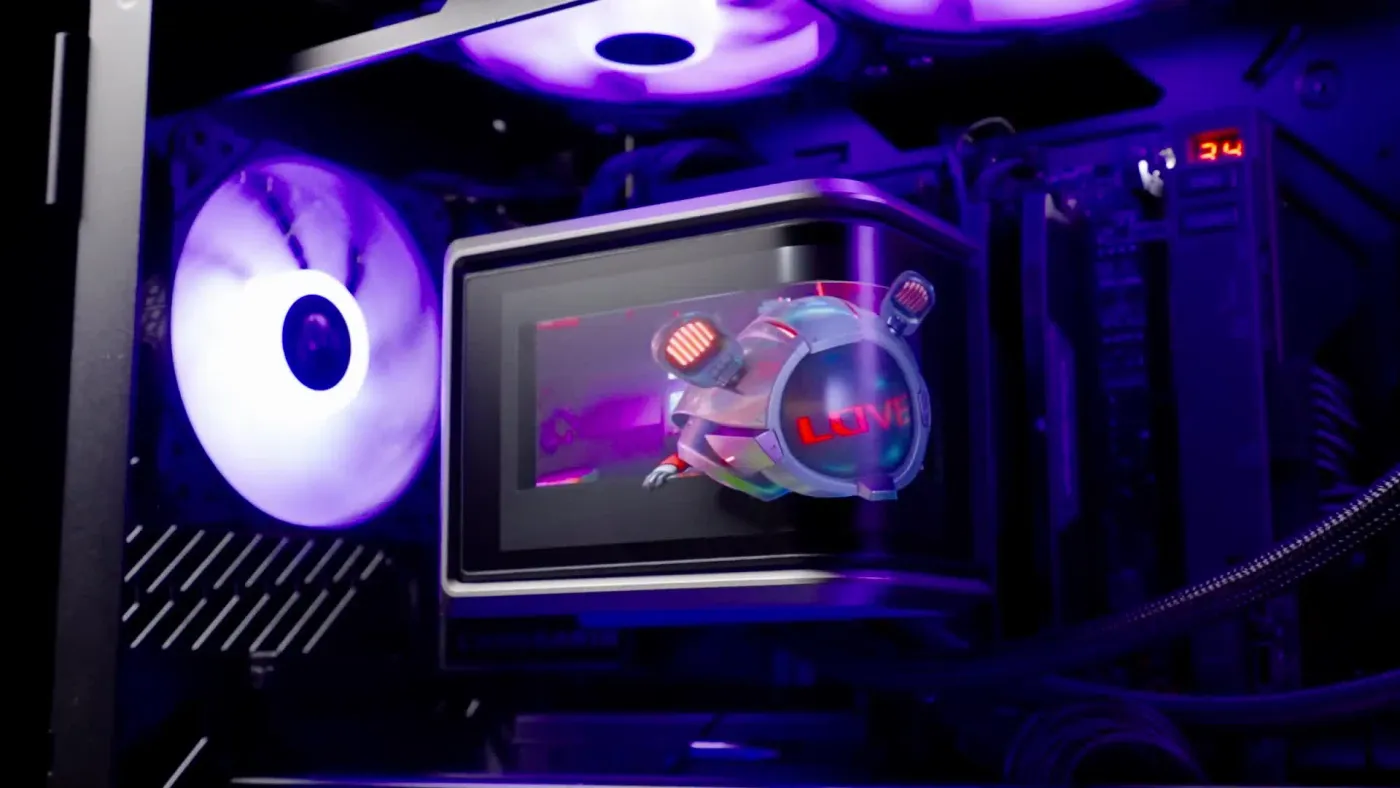 ROG Ryuo IV 360 ARGB showing 6.67-inch AMOLED curved display