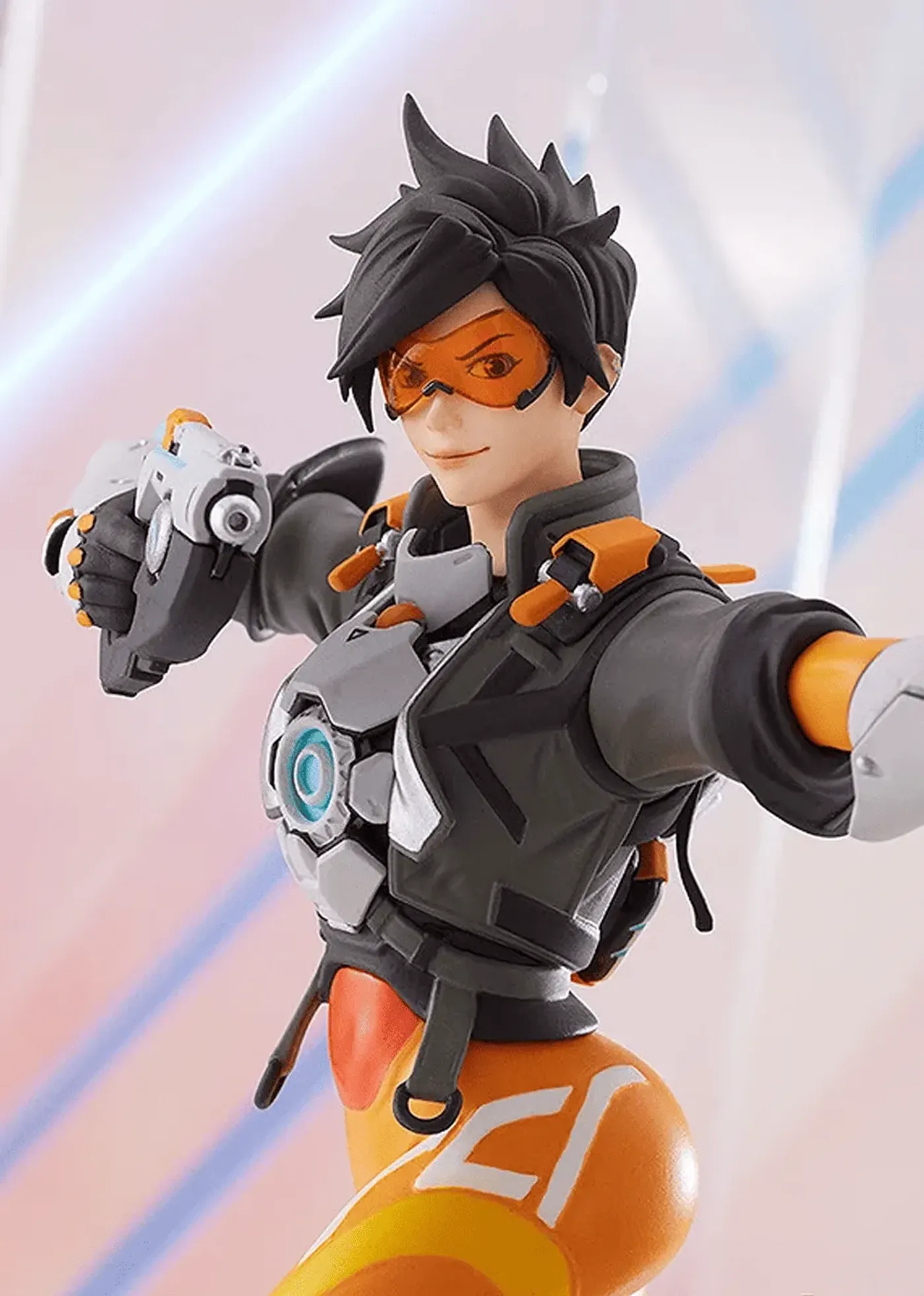 POP UP PARADE Tracer figure in her orange jumpsuit holding her Pulse Pistols