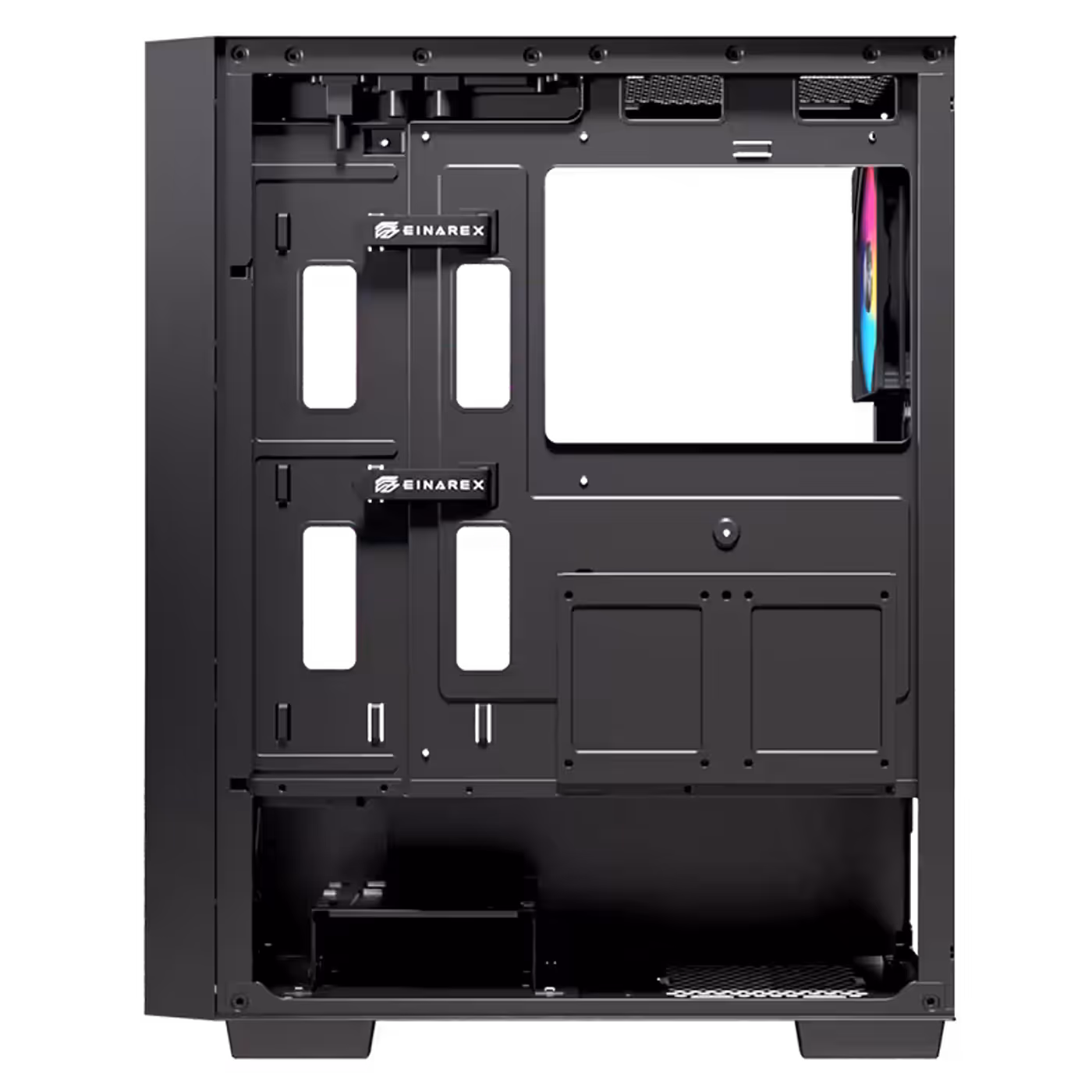 Clean cable management system with 24mm of dedicated routing space