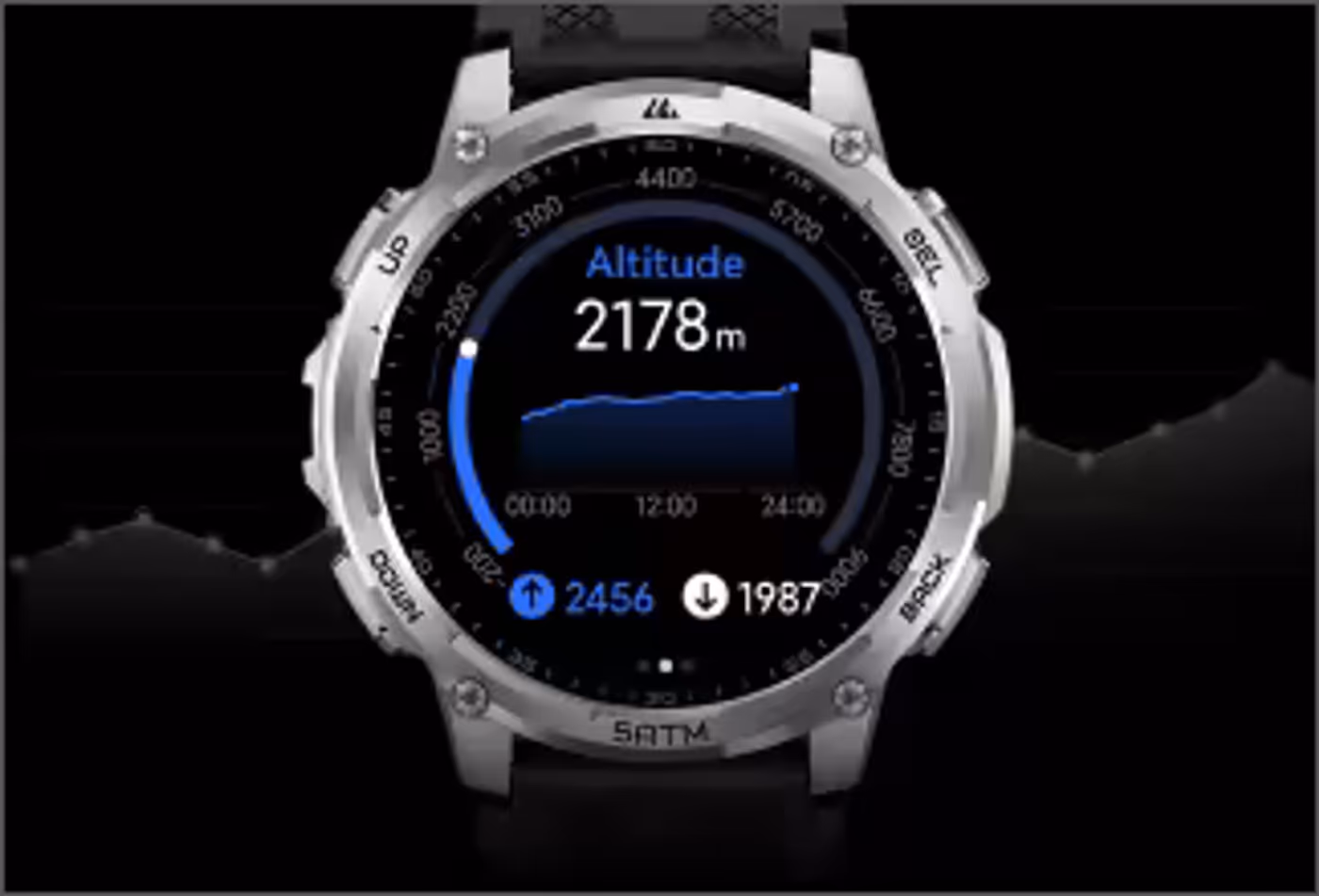 Barometric pressure tracking interface displaying 24-hour trends