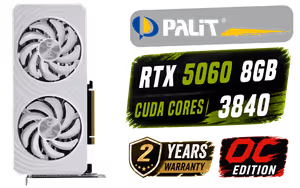 Palit GeForce RTX 5060 OC Graphics Card - White - Image 1