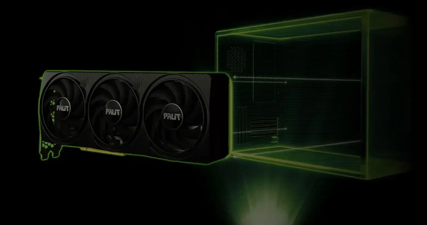 Palit GeForce RTX 5060 Ti Infinity 16GB graphics card shown from the front
