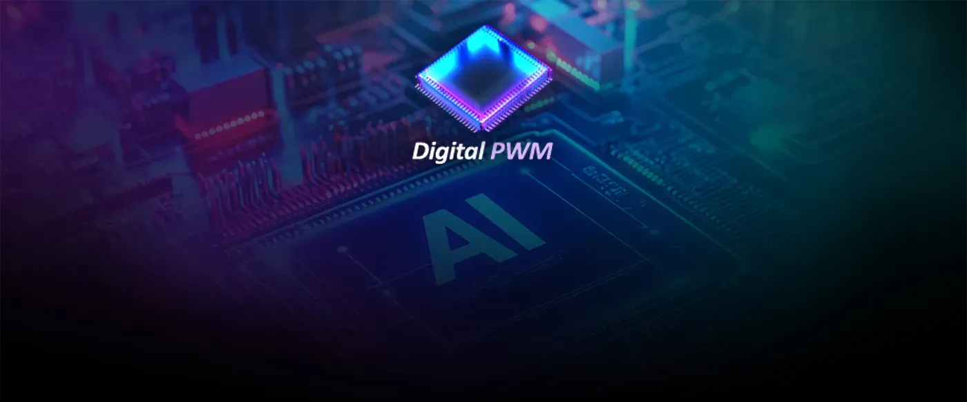Digital PWM technology providing stable power delivery for RTX graphics card