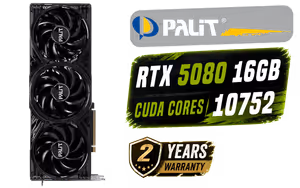 Palit GeForce RTX 5080 GamingPro 16GB Graphics Card - Image 1
