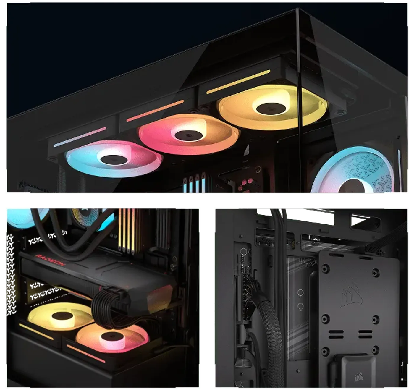 Mid-tower PC case with spacious interior for large components