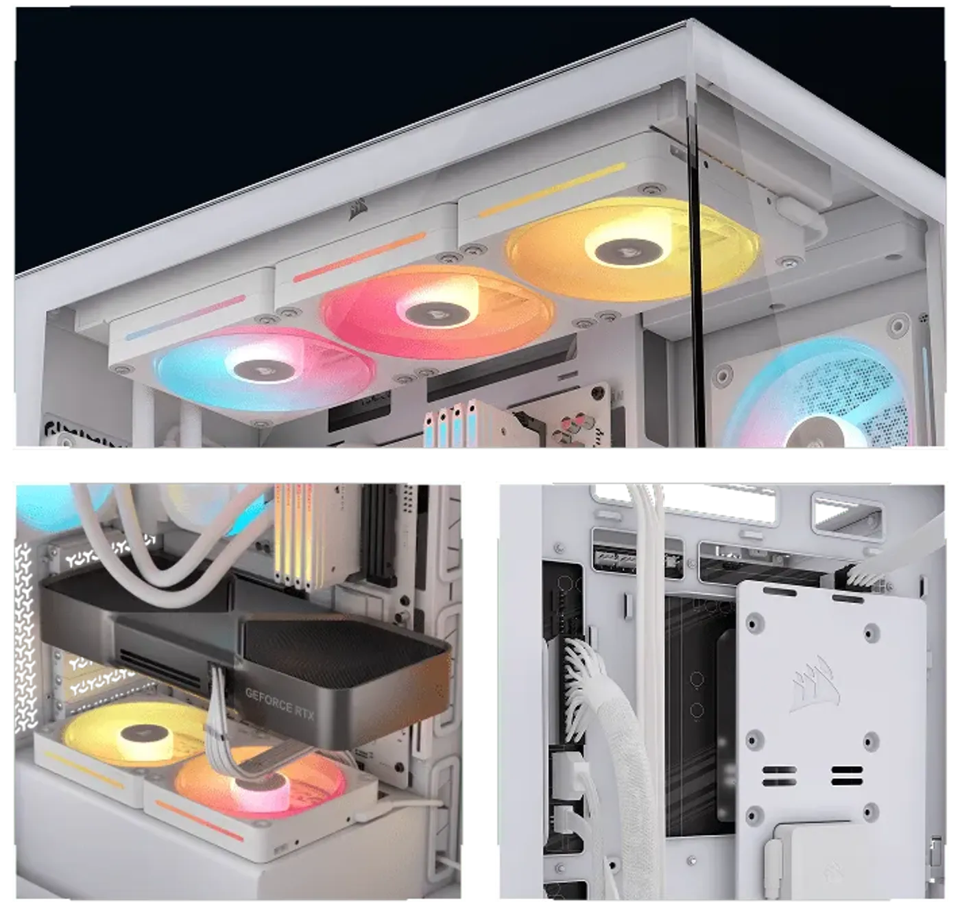 3500X case showcasing spacious interior with E-ATX motherboard support