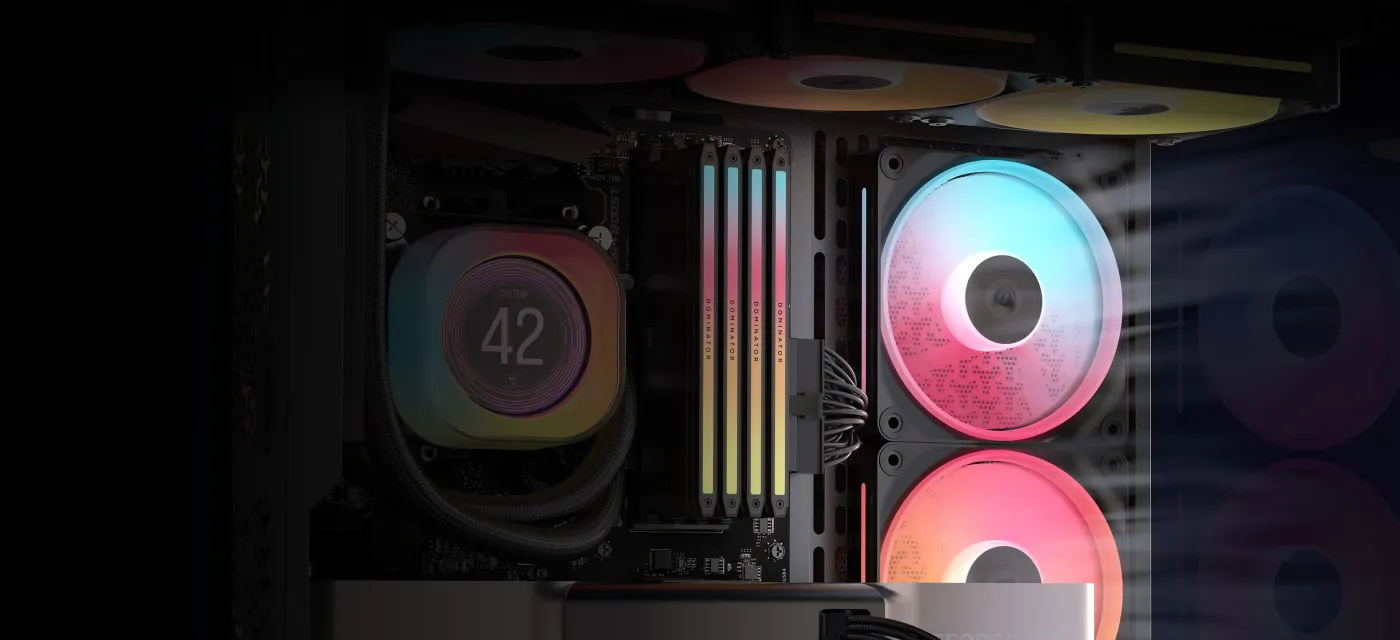 LX120-R RGB reverse rotor fans with RGB lighting