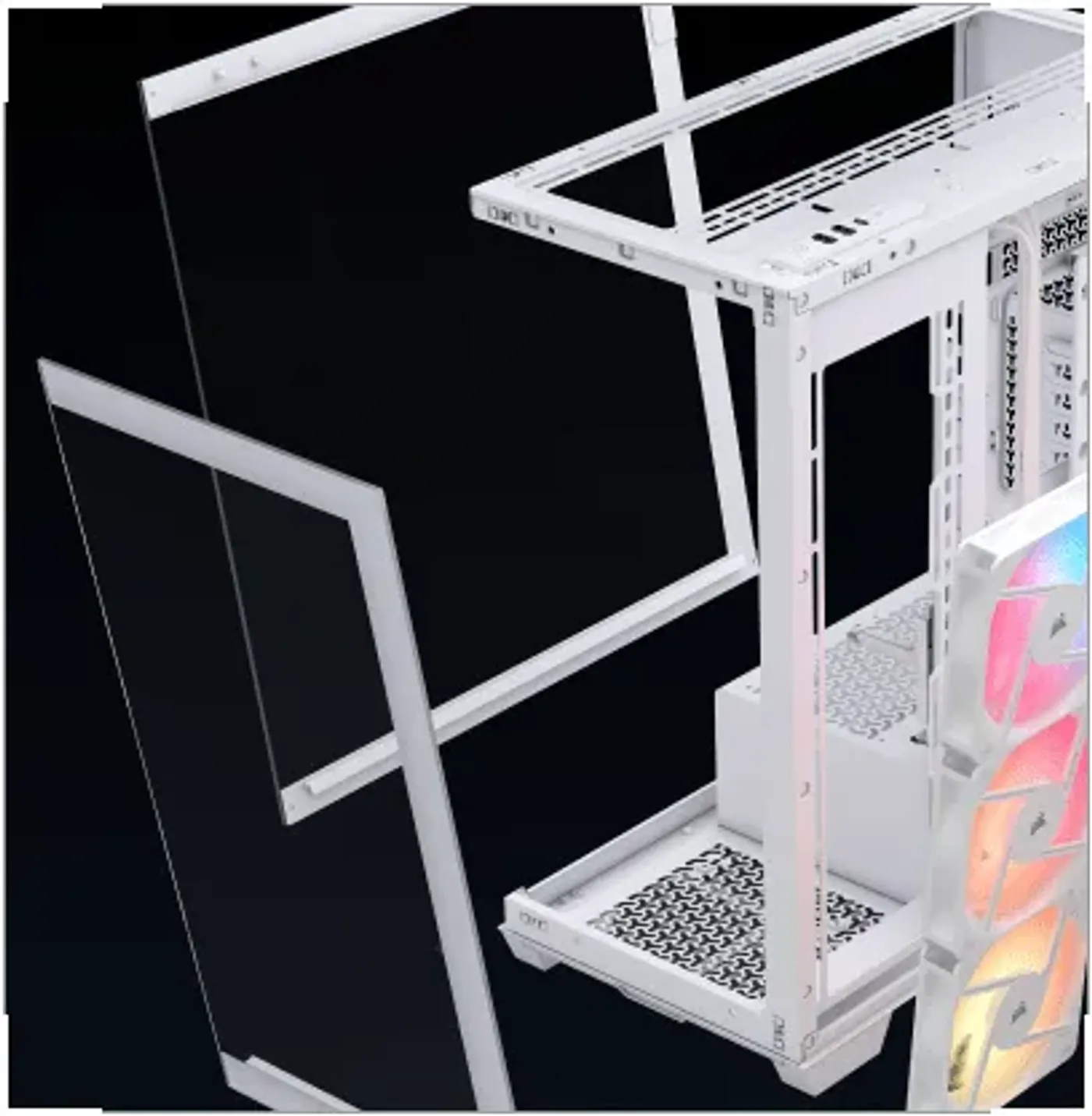 Removable tempered glass panels providing easy access to 3500X interior