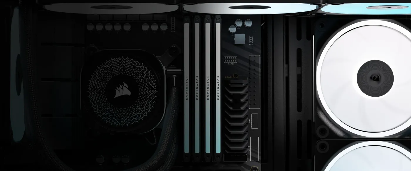 Hidden cable management system with reverse-connector motherboard support