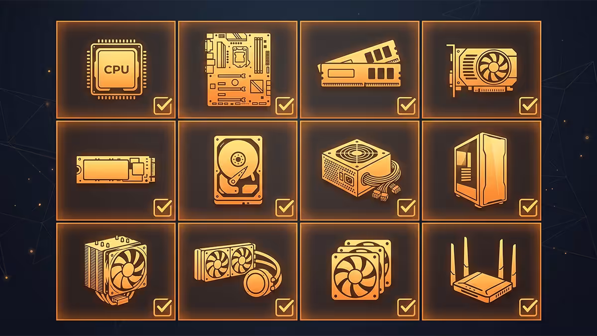 12-component checklist grid