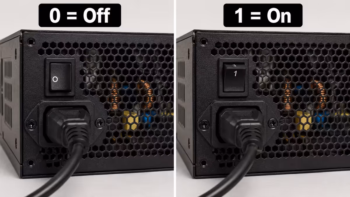 PSU rear switch on 0 vs 1