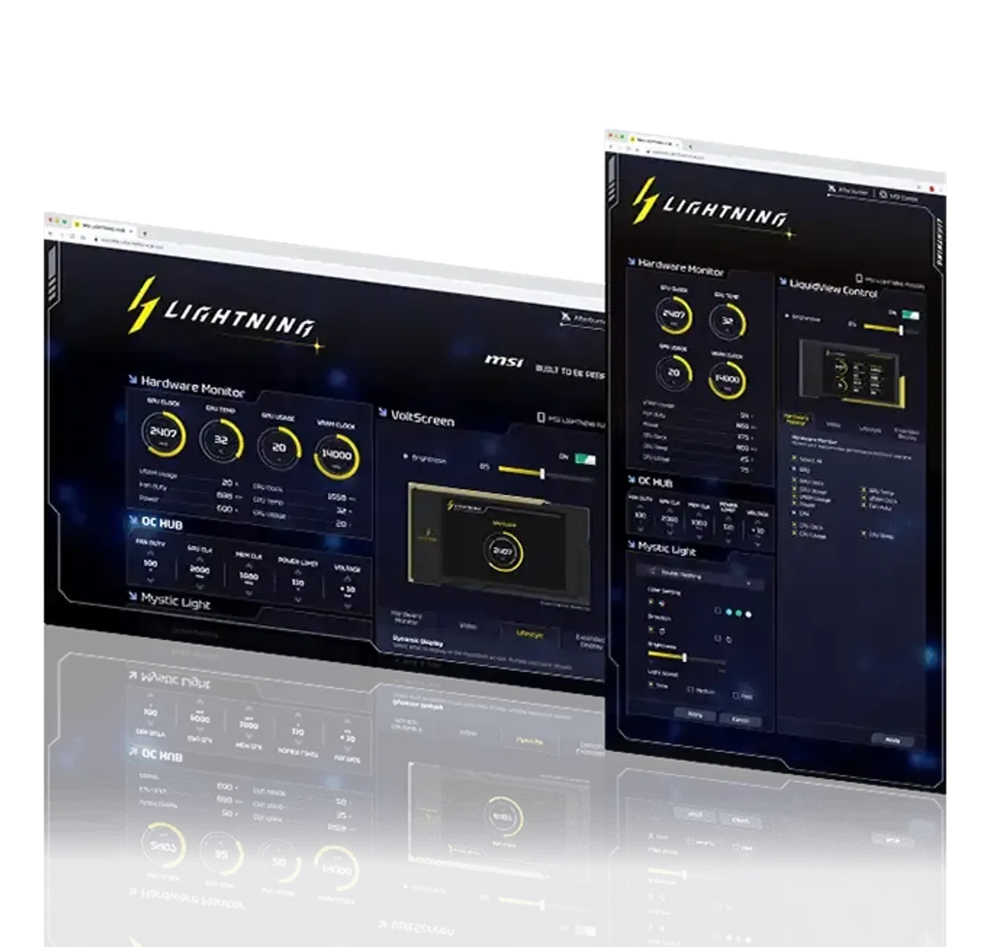 Interface of the Lightning Hub for browser-based performance and lighting control.