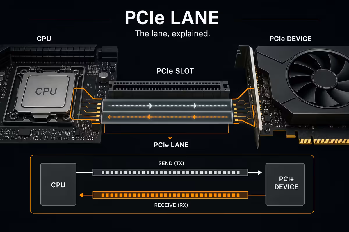 What is a PCIe lane?