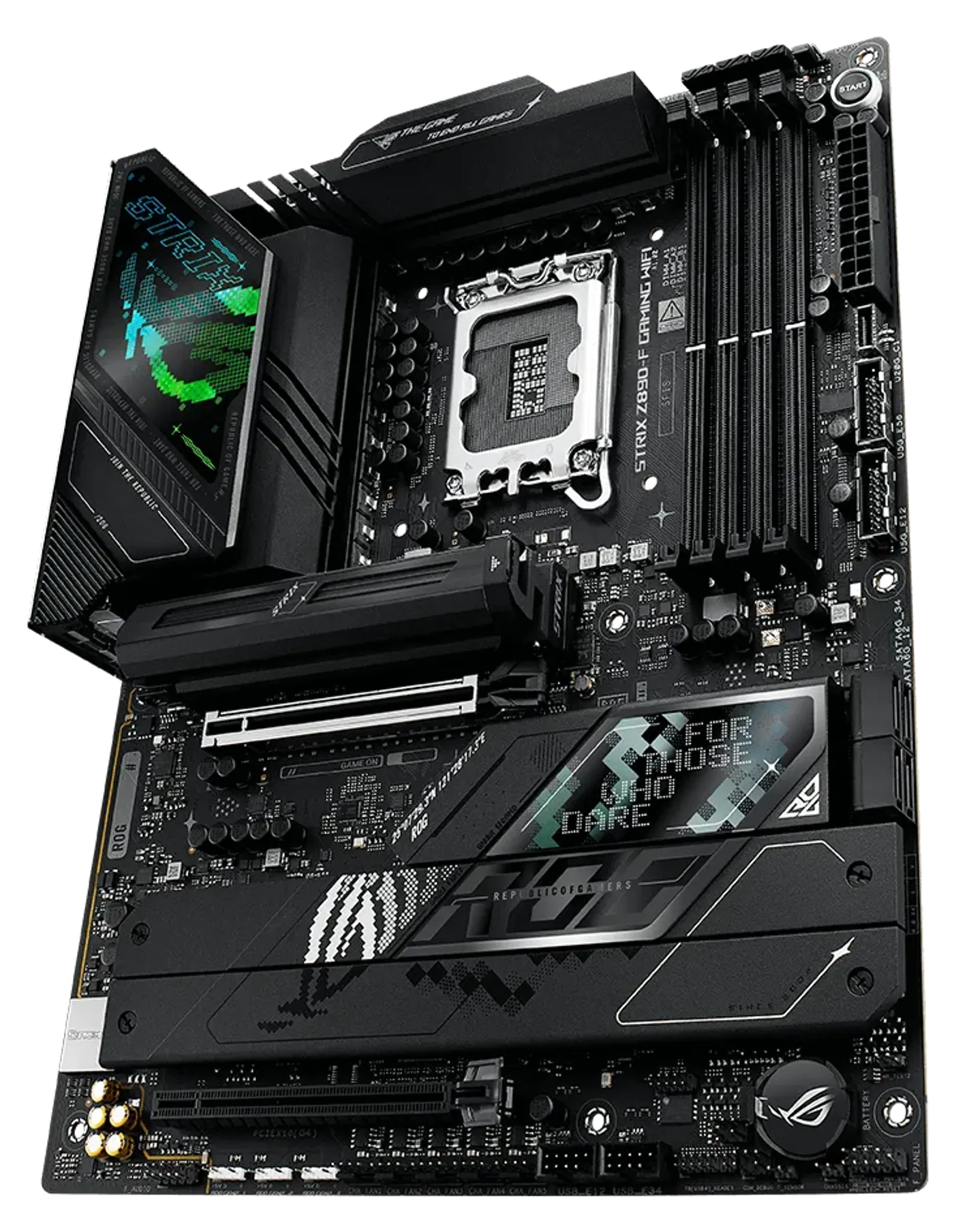 The ROG Strix Z890-F is ready to launch into lightspeed.