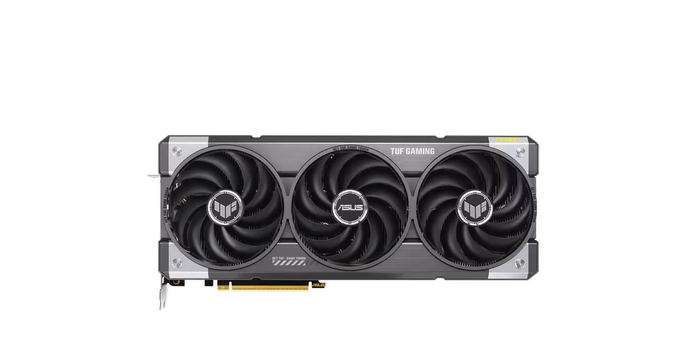 Front profile TUF Gaming Radeon RX 9070 XT