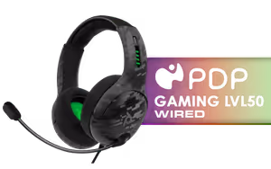 PDP Gaming LVL50 Wired Headset Black Camo PDP Gaming LVL50 Wired Headset Black Camo - Image 1