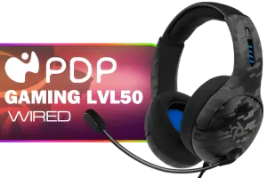 PDP LVL50 Wired Gaming Headset Black Camo for PS5/PS4 - image 1