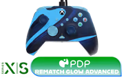 PDP Rematch Glow Wired Controller for Xbox Series X|S - Blue Tide - image 1