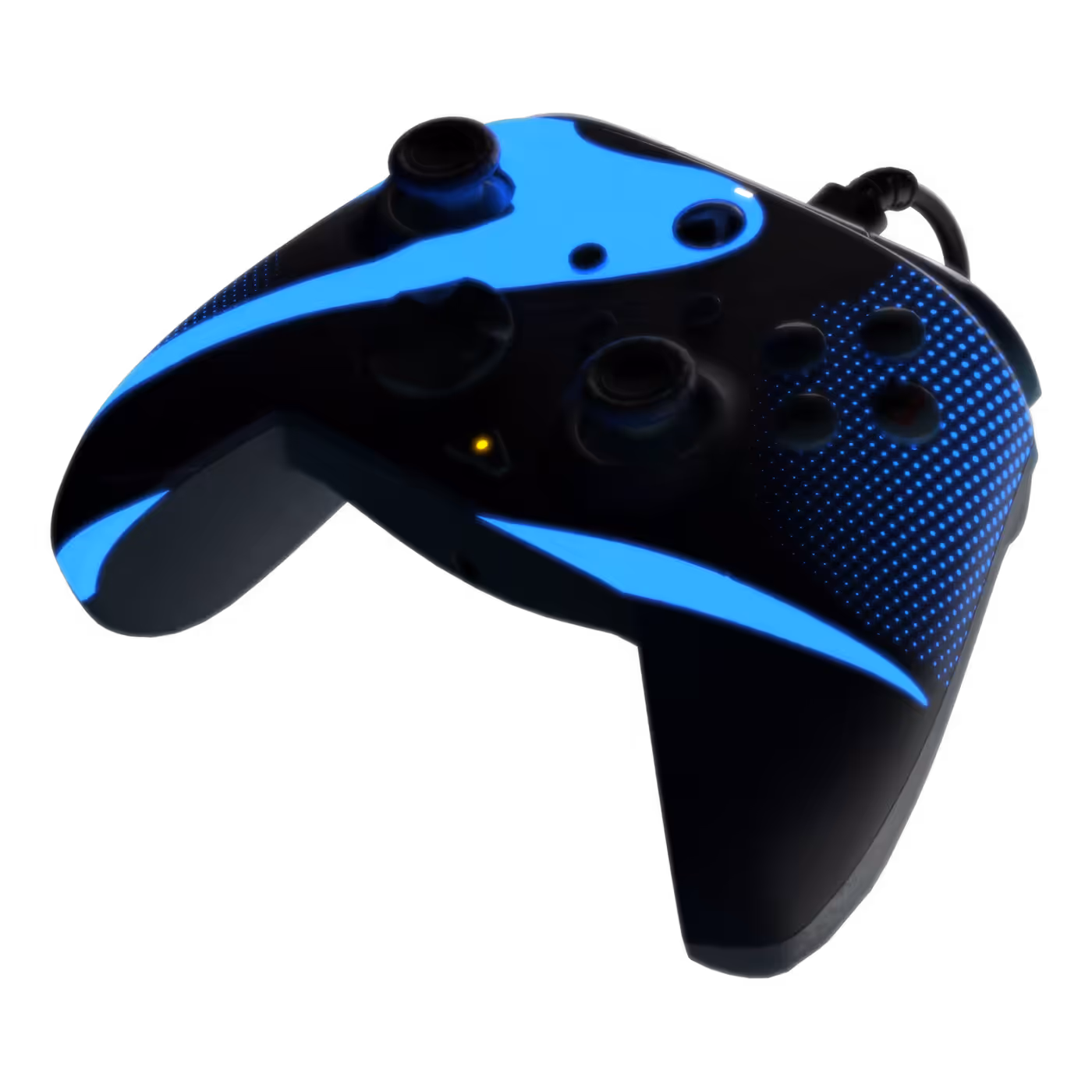 PDP REMATCH GLOW Blue Tide controller glowing in the dark