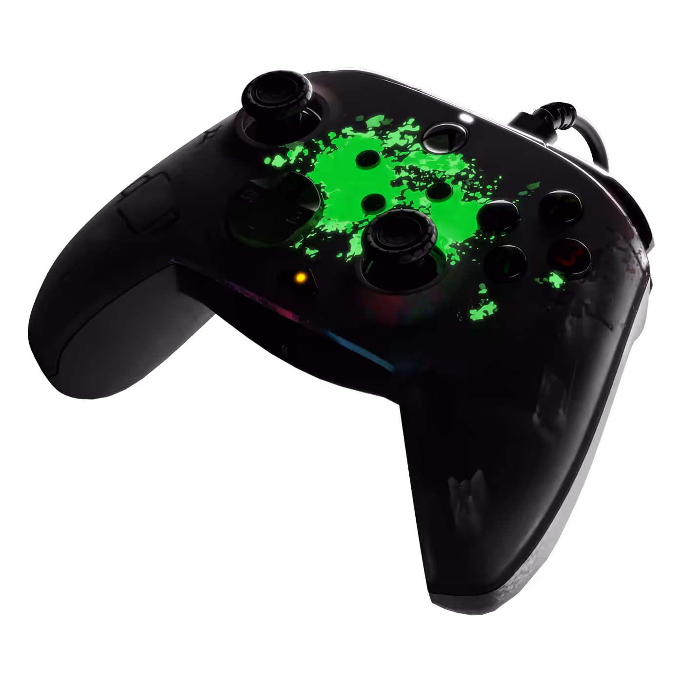 PDP REMATCH GLOW Space Dust controller glowing green in the dark
