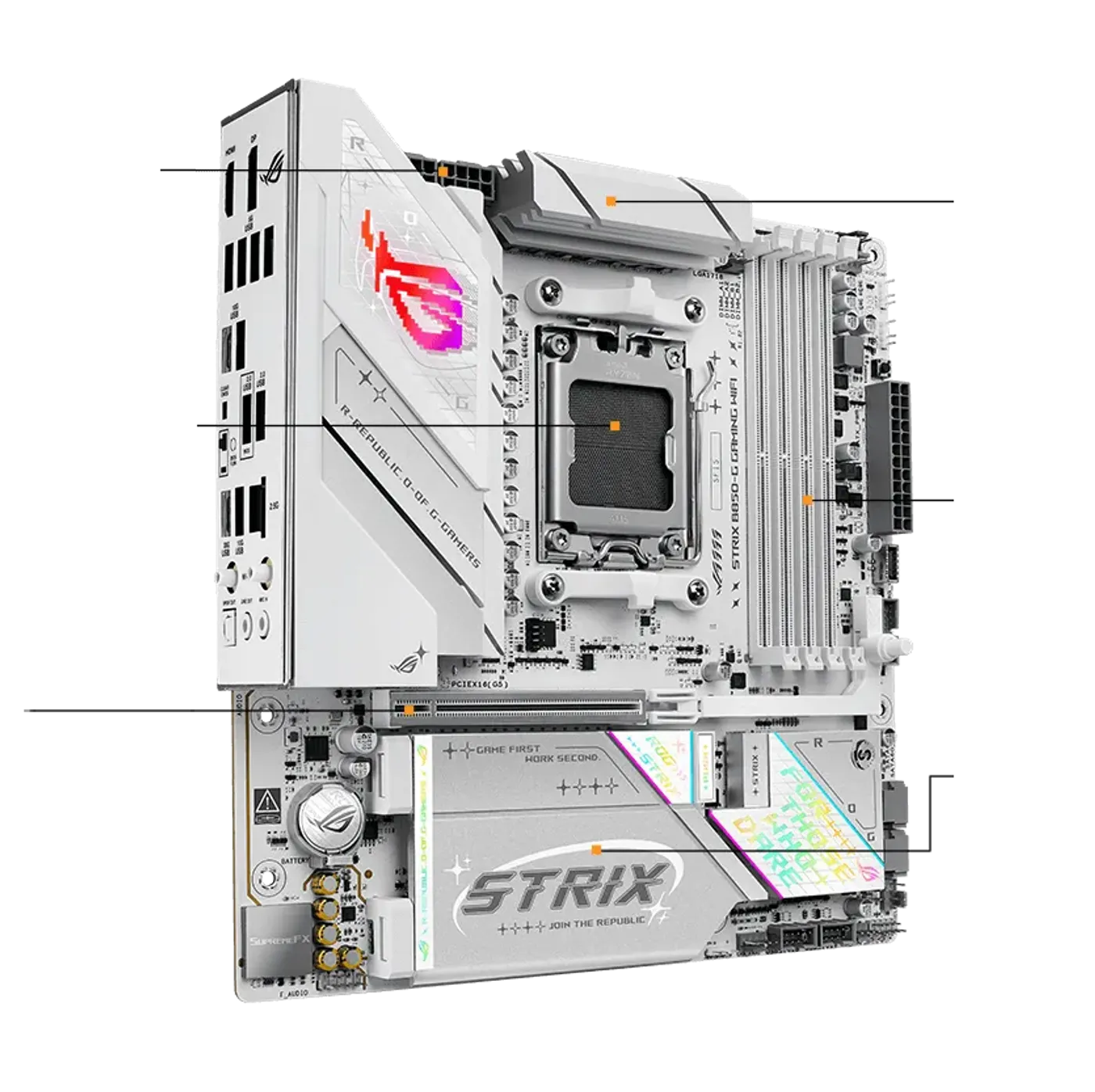 ASUS ROG Strix B850-G DDR5 mATX Motherboard – Wi‑Fi 7 | Evetech