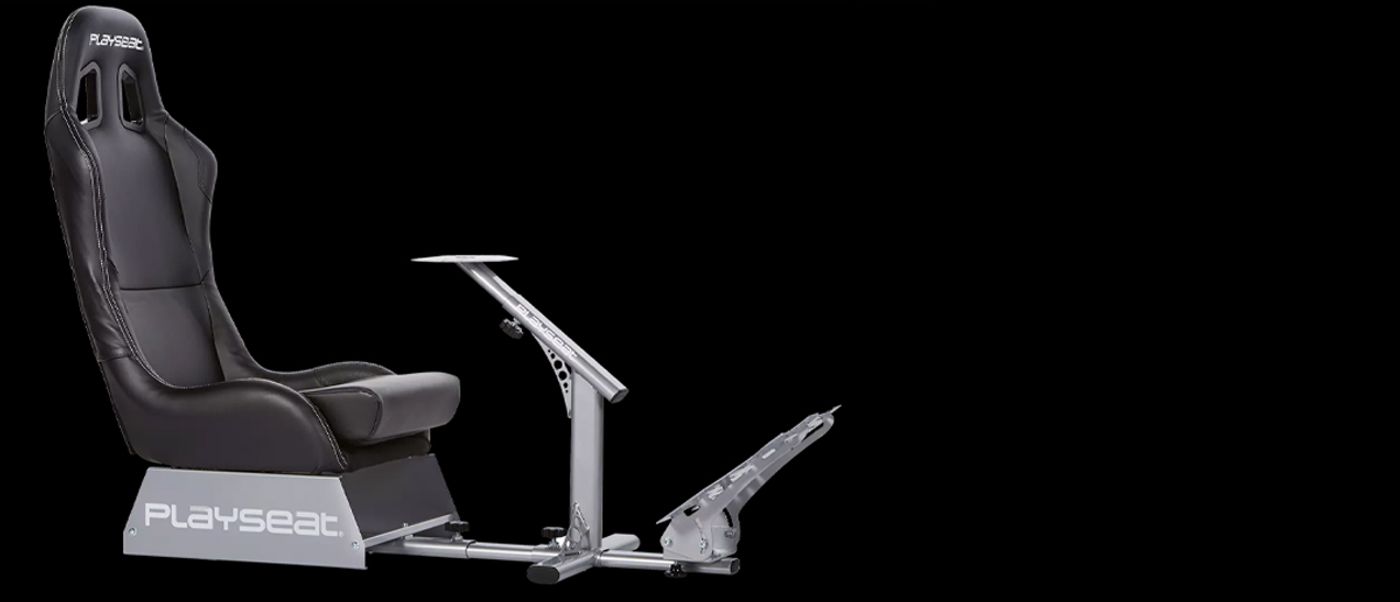 Playseat Evolution gaming chair shown folded down to its compact storage form