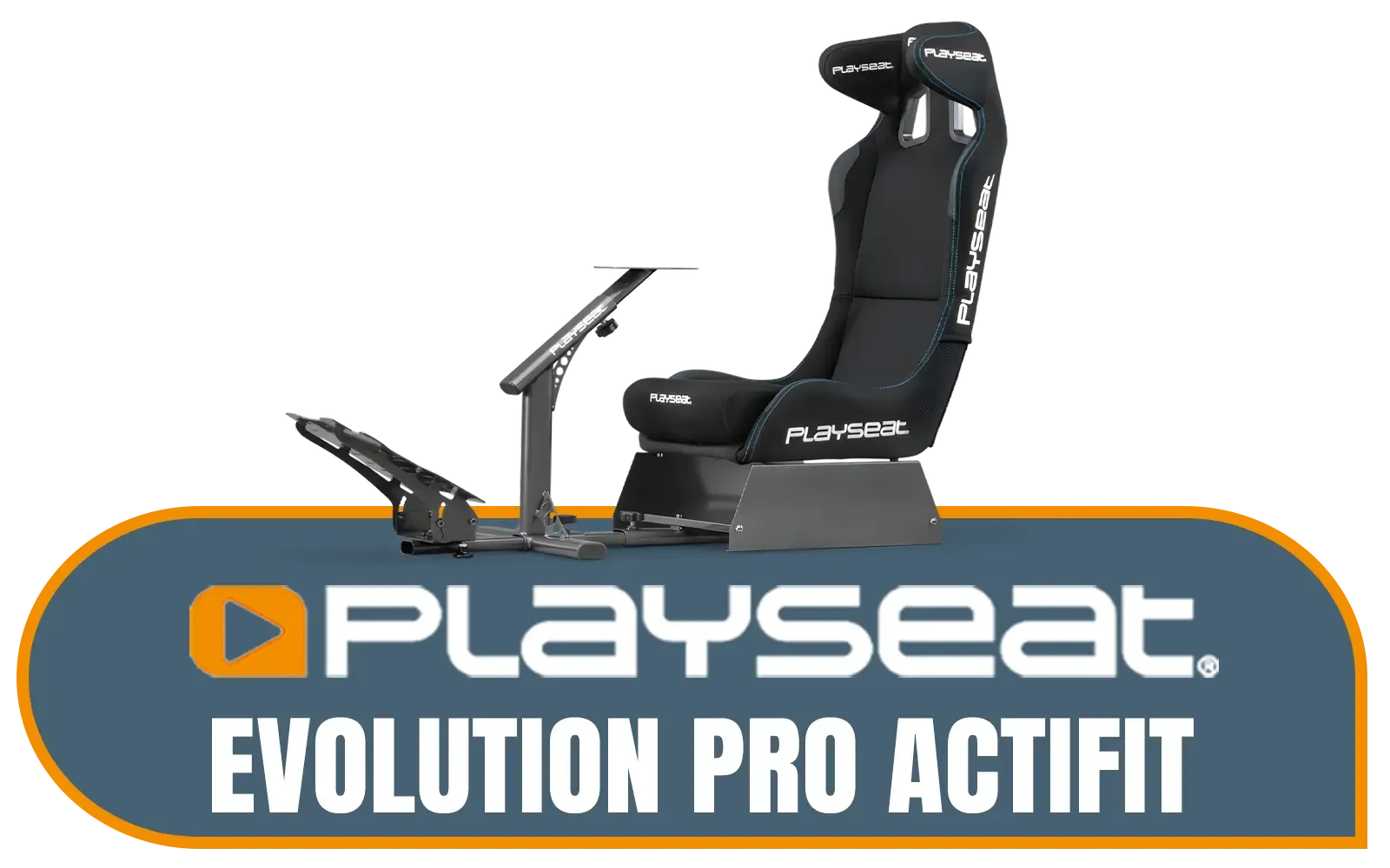 Playseat Evolution Pro Actifit Gaming Chair - Equipped with Head Stabilisers - Fully Adjustable for All Drivers - Customizable Steering and Pedal Plates - Compatible with All Steering Wheels / REP00262