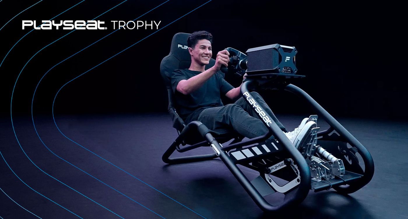 Playseat Trophy racing simulator seat viewed from the front