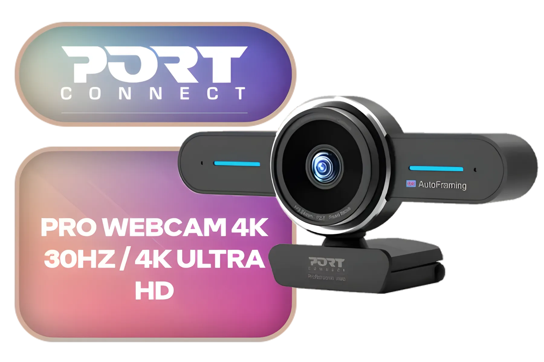 PORT Connect PRO Webcam 4K 30HZ / 4K Ultra HD Image Resolution @30Hz / 902003