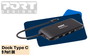 port-designs-dock-type-c-9-port-bk port-designs-dock-type-c-9-port-bk - Image 1