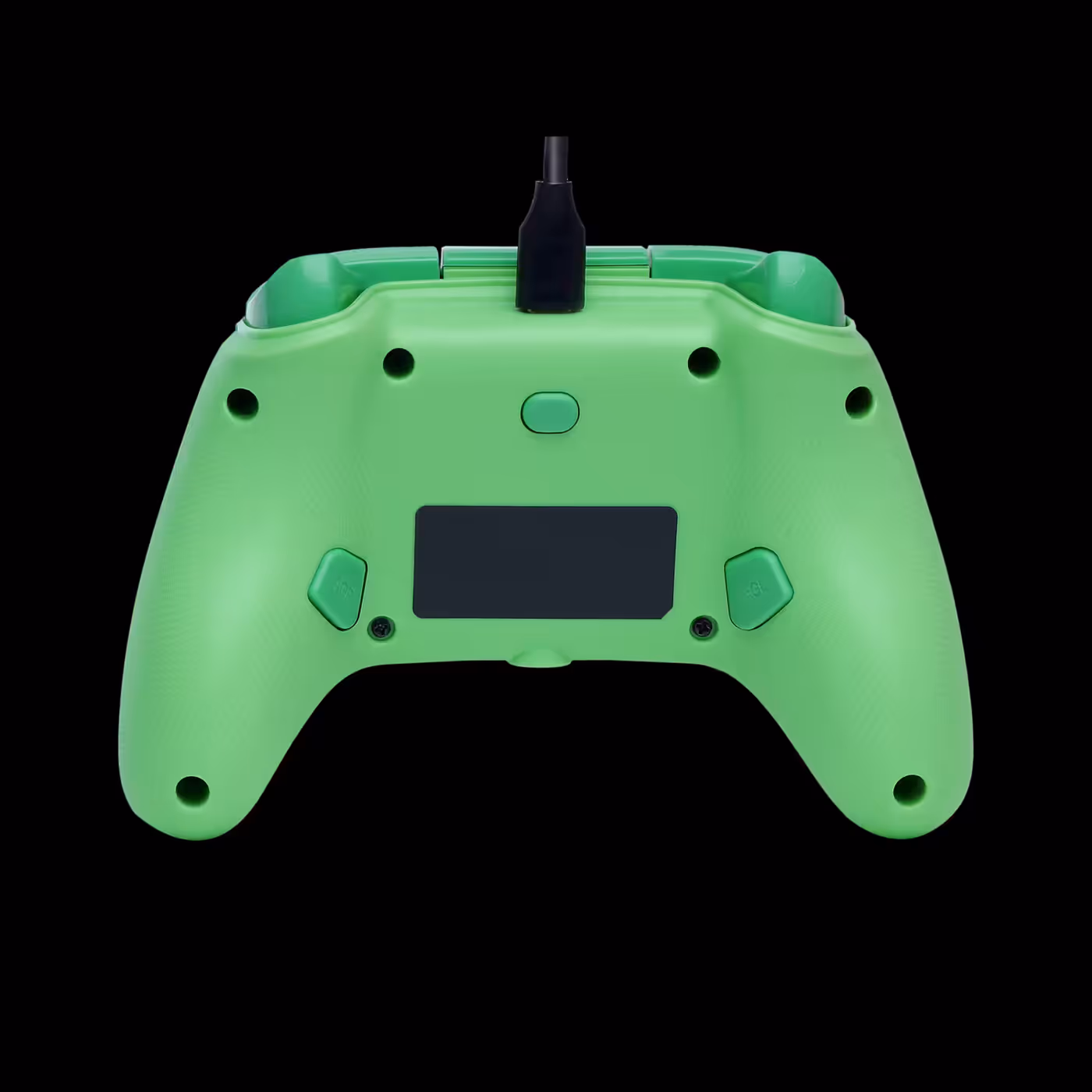 Back of the green PowerA Advantage Plus showing its two back buttons