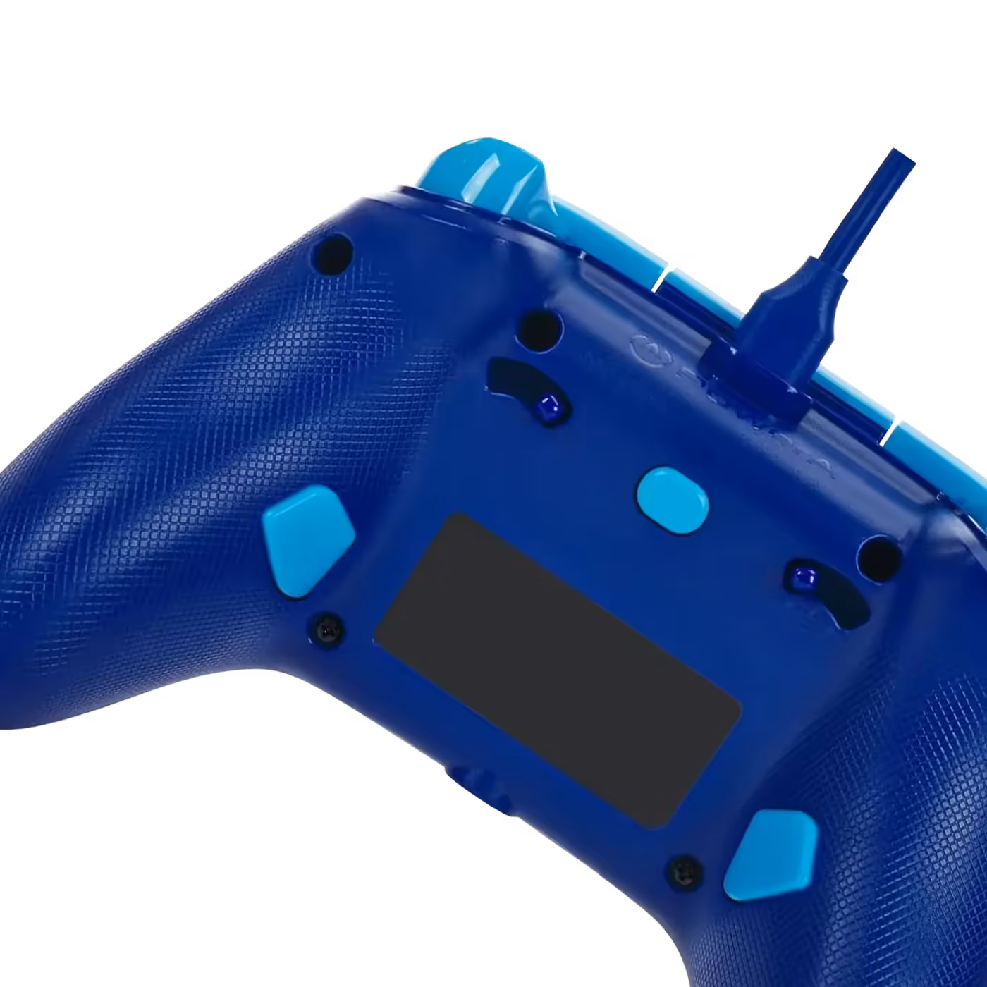 Close-up of PowerA Advantage wired Xbox controller showcasing customizable buttons, Sonic artwork, and ergonomic design