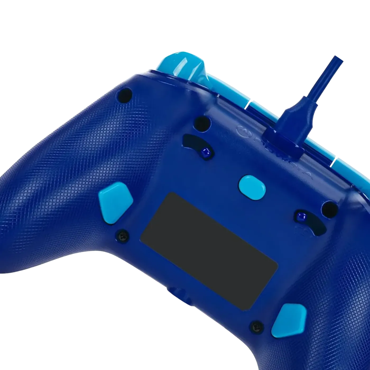 Close-up of PowerA Advantage wired Xbox controller showcasing customizable buttons, Sonic artwork, and ergonomic design