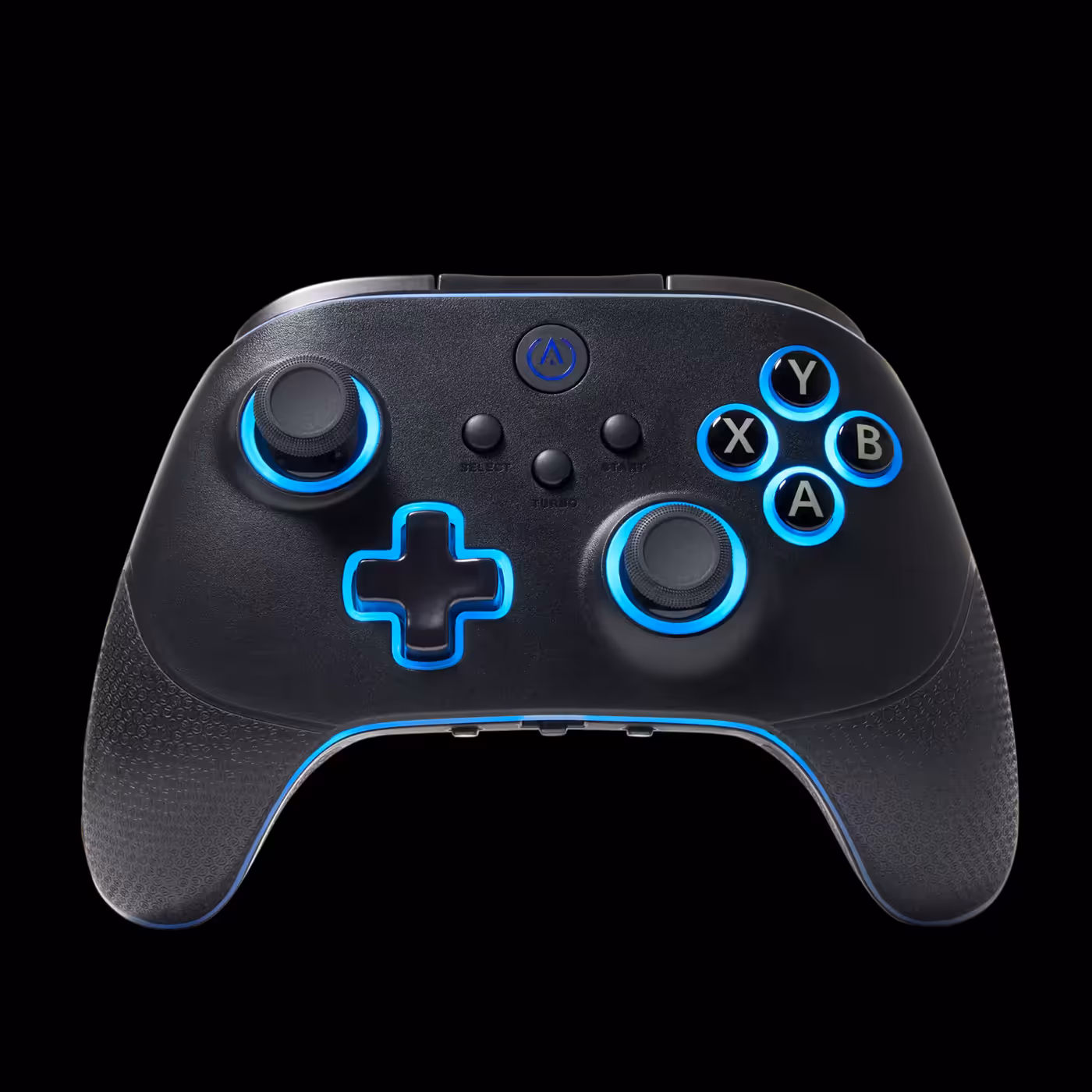 PowerA OPS v3 Pro controller lit in blue