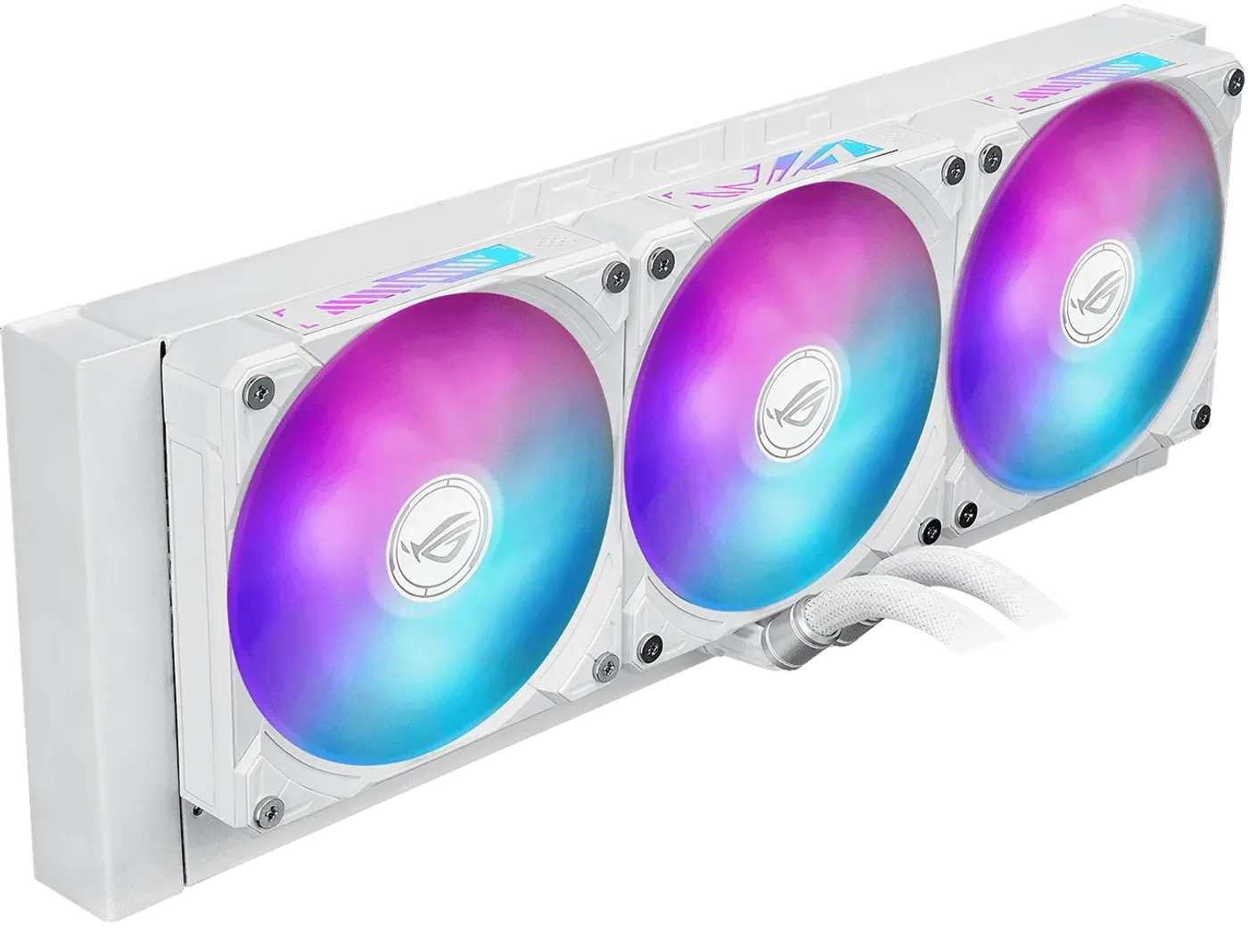 Pre-installed daisy-chained ARGB fans illustrating simplified cable connection