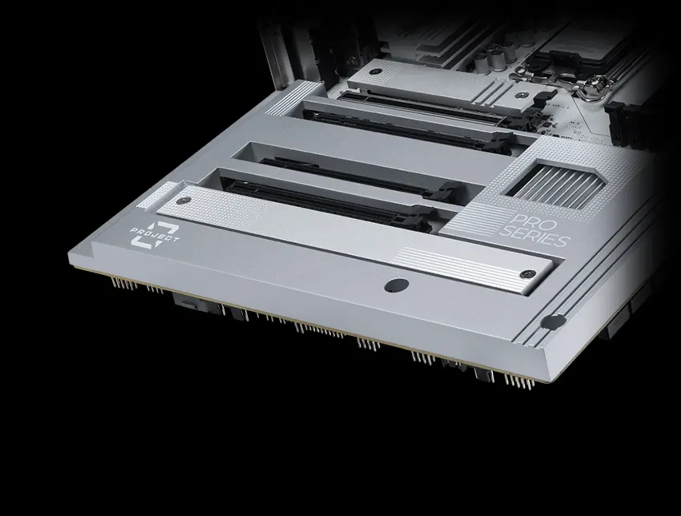 MSI PRO series motherboard layout showcasing modern high-speed storage slots and components