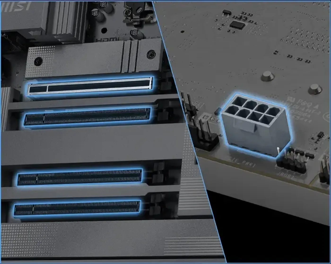 Motherboard featuring supplemental PCIe power connector with ATX 3.1 and PCIe 5.1 support