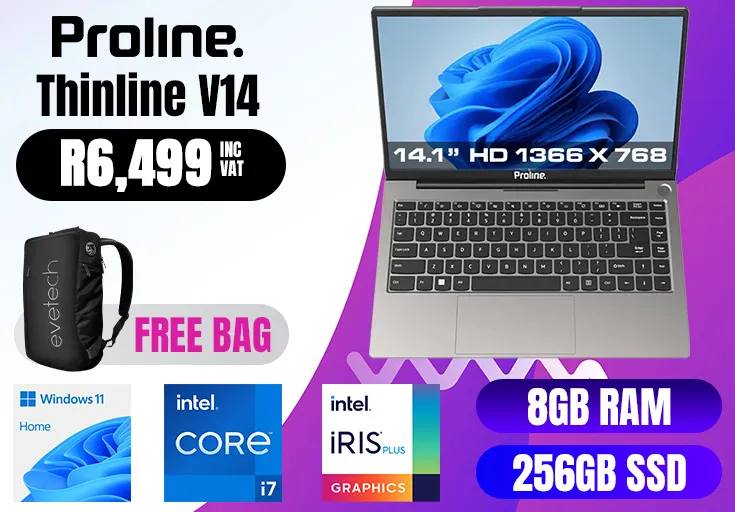 Proline Thinline V14 Core i7 8GB RAM & 256GB SSD