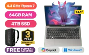Proline Thinline V14 Ryzen 7 Laptop with 64GB RAM & 4TB SSD - image 1