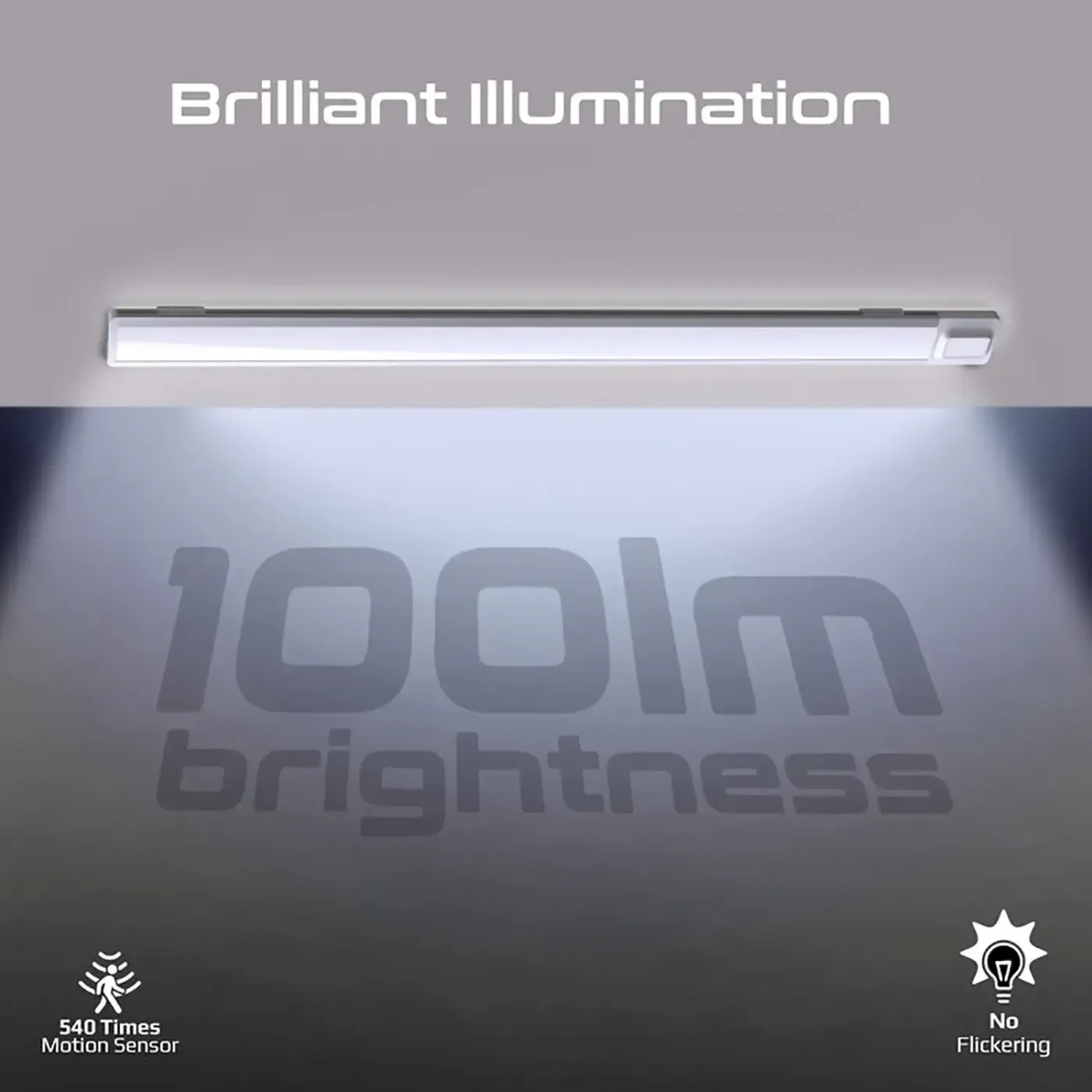 Close-up of the sleek Promate 60cm rechargeable LED light strip