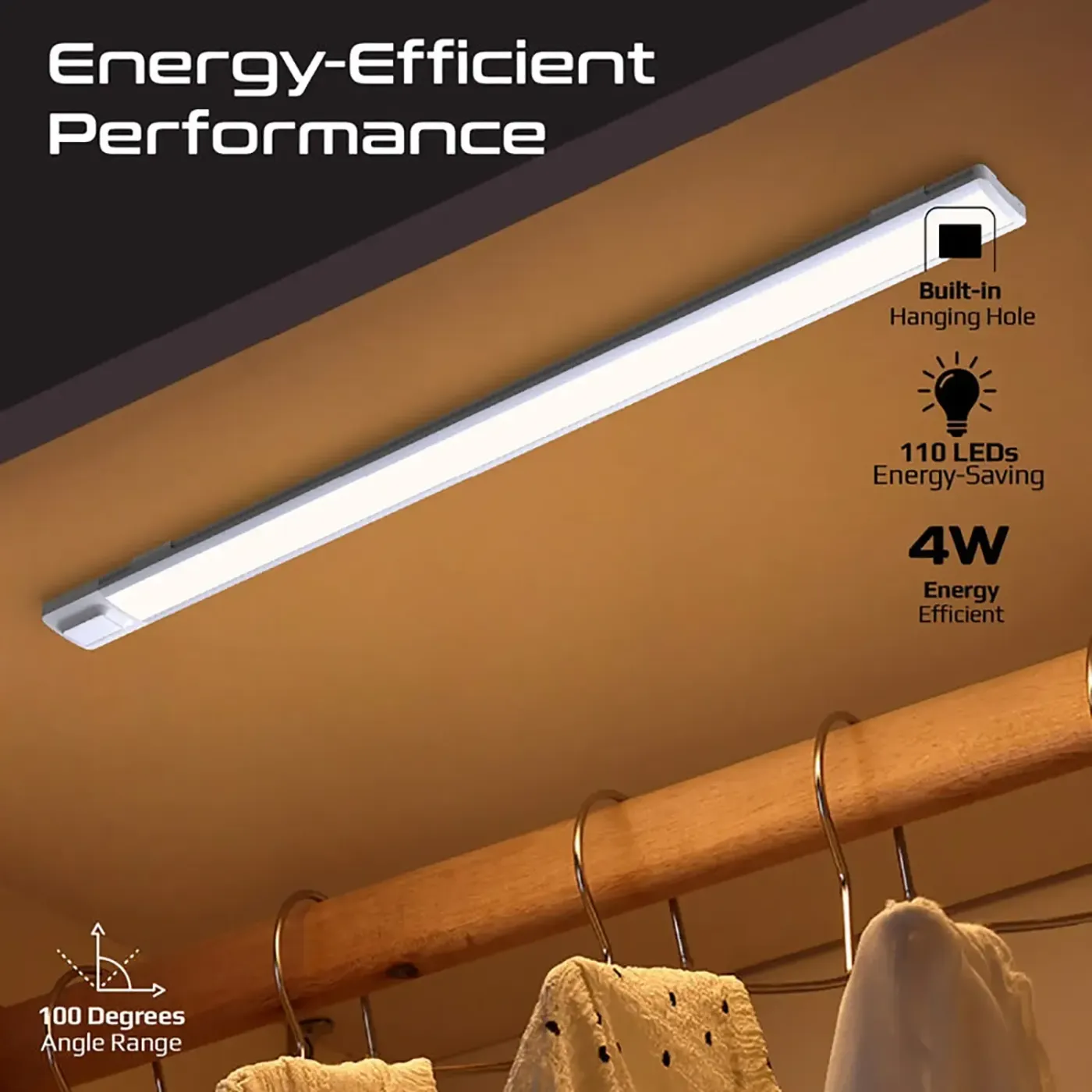 The Promate rechargeable LED light strip mounted in a workshop for bright illumination