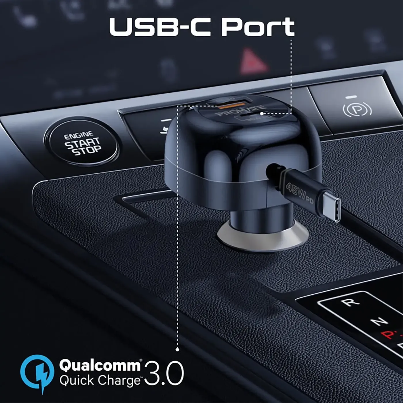 Two devices charging simultaneously from the PowerDrive-RC65