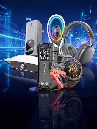 Promate: Innovative tech accessories blending style and functionality.