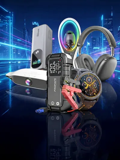 Promate: Innovative tech accessories blending style and functionality.